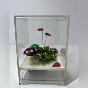Acrylic Lucite Music Box 1972 German Anderson mushroom ladybug theme